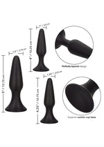 Set de dopuri anale Colt din silicon negru