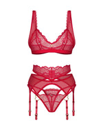 Set lenjerie intimă Obsessive Cupide Desir roșu L/XL