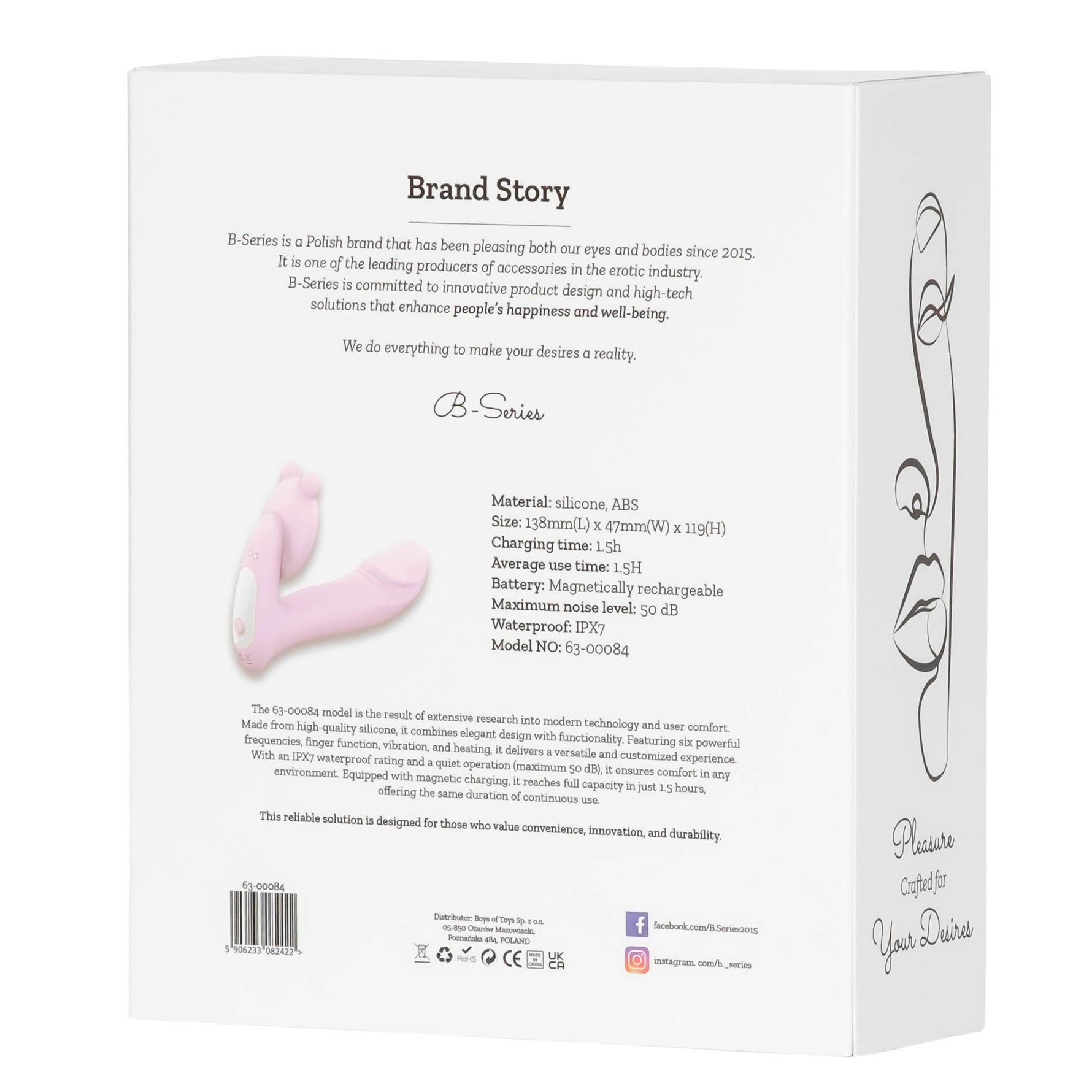 Vibrator Fox din silicon încălzit cu aplicație, 14 cm, cu funcție pentru degete