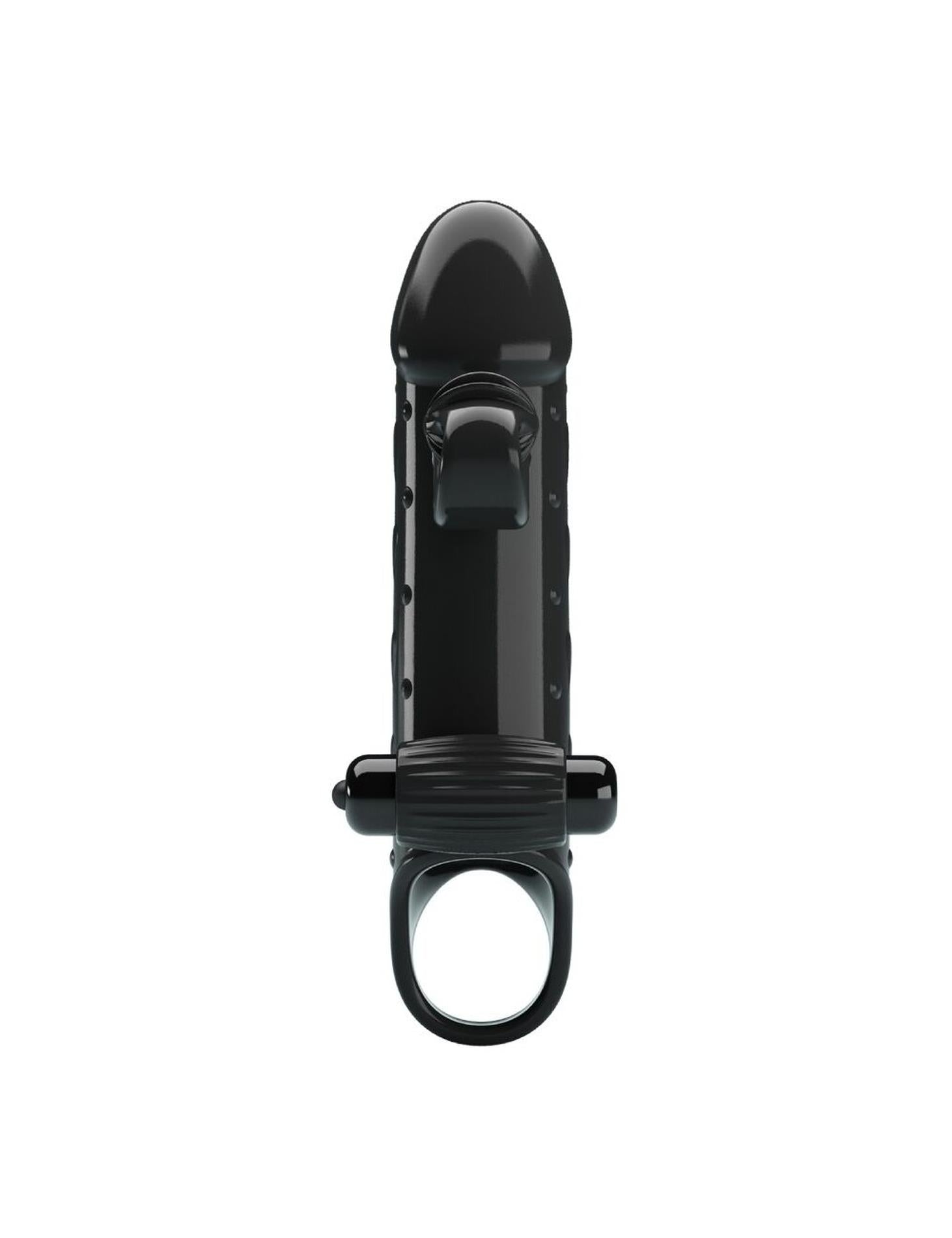 Extensor vibrant pentru penis Romance, negru, realist