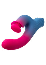 Vibrator Calexotics Thrusting Bunny Albastru USB 14 cm