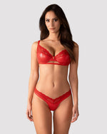 Set lenjerie intimă Obsessive Aliosa roșu S/M