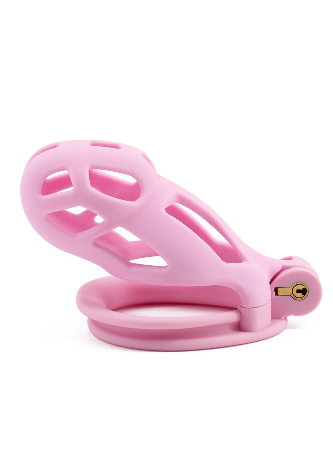 Cușcă pentru penis Hidden Desire roz, 10 cm, ABS