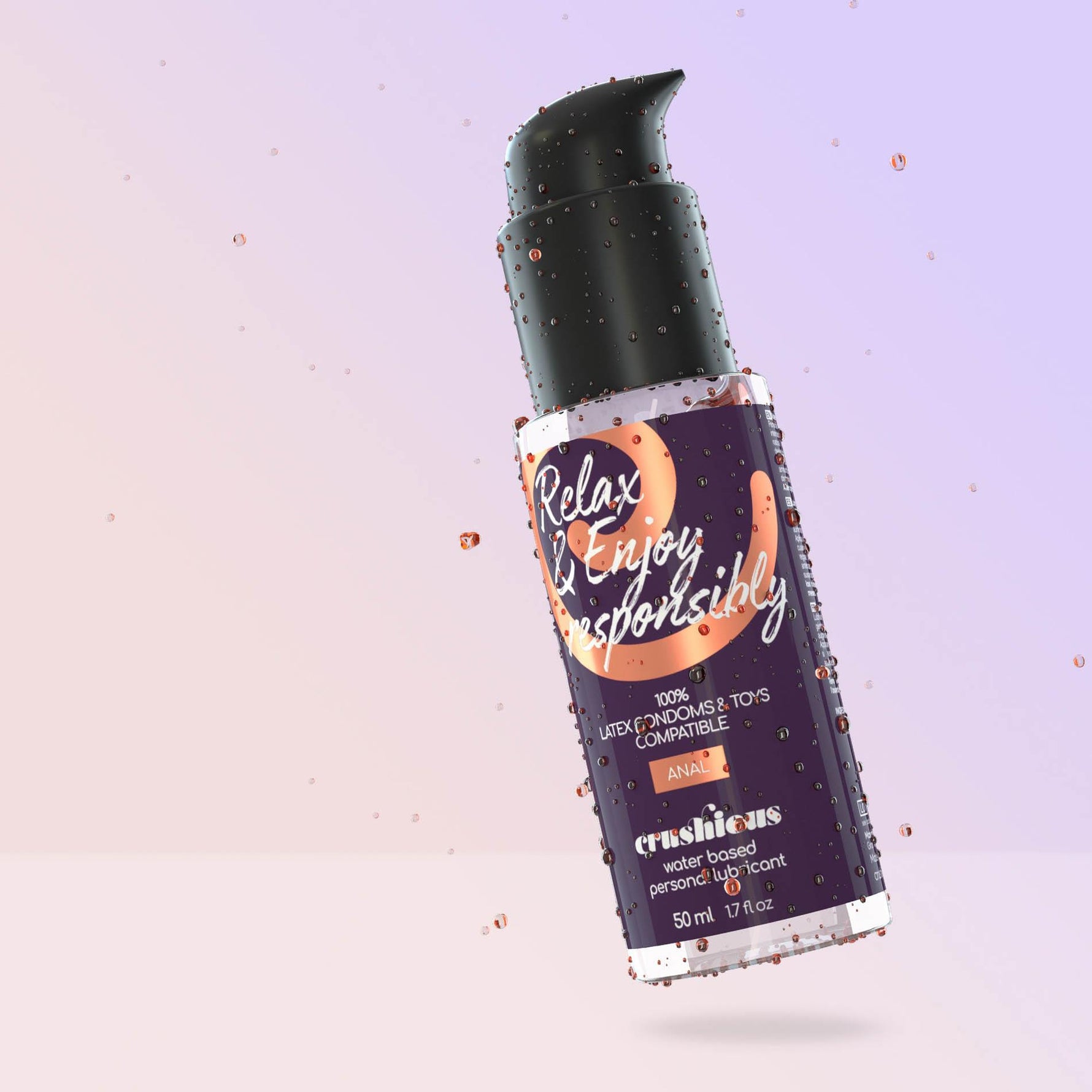 Lubrifiant anal pe bază de apă Crushious 50 ml cu pompă