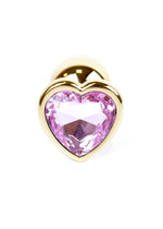 Plug anal cu inimă aurie și diamant MyLove Toys 7 cm