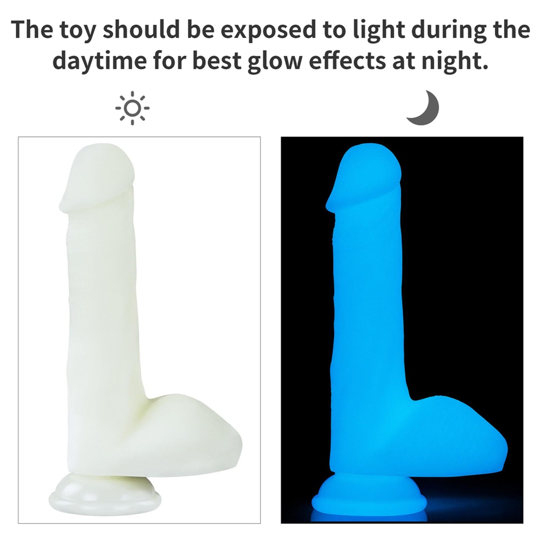 Dildo strălucitor din silicon Lovetoy Lumino Play 20 cm