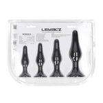 Set de 4 dopuri anale subțiri din silicon Levelz, negre