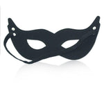 Mască BDSM Toyz4lovers neagră din piele ecologică 22 cm