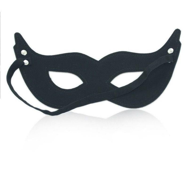 Mască BDSM Toyz4lovers neagră din piele ecologică 22 cm