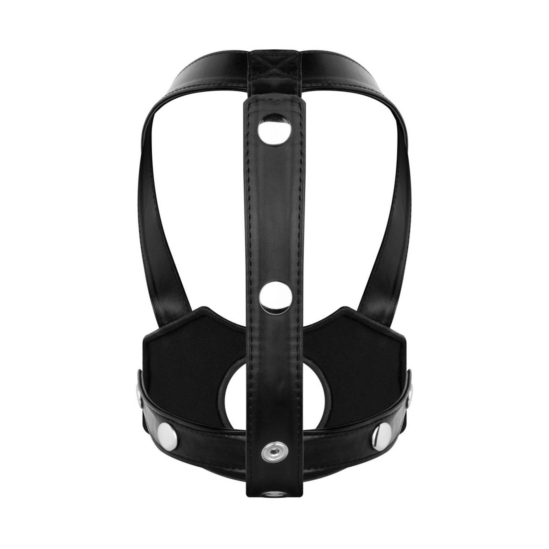Ham de cap cu strap-on, negru, pentru dormitor, fantezii