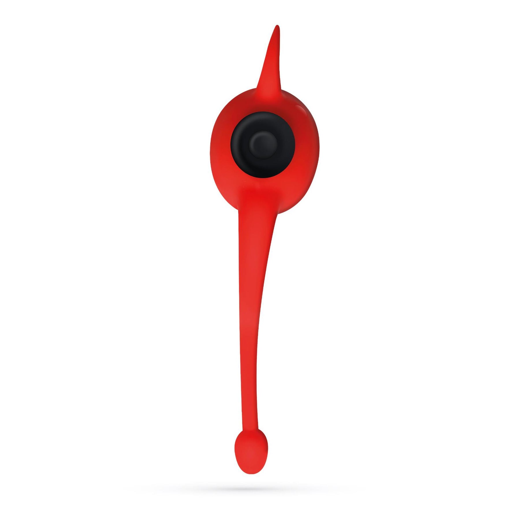 Inel vibrant pentru penis Daemon Crushious, silicon roșu, 12,5 cm