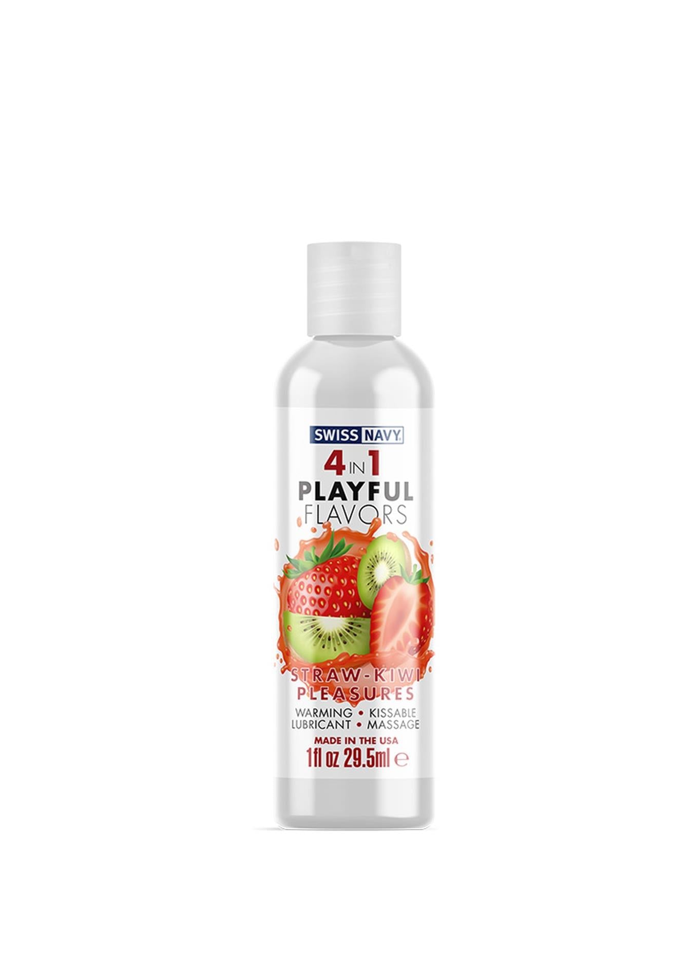 Lubrifiant 4 în 1 Swiss Navy căpșuni kiwi 30 ml
