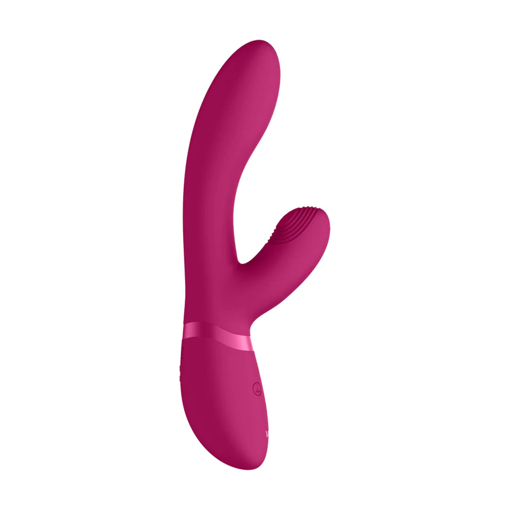 Vibrator Vive Kyra din silicon cu formă de iepuraș, roz, USB, 21 cm