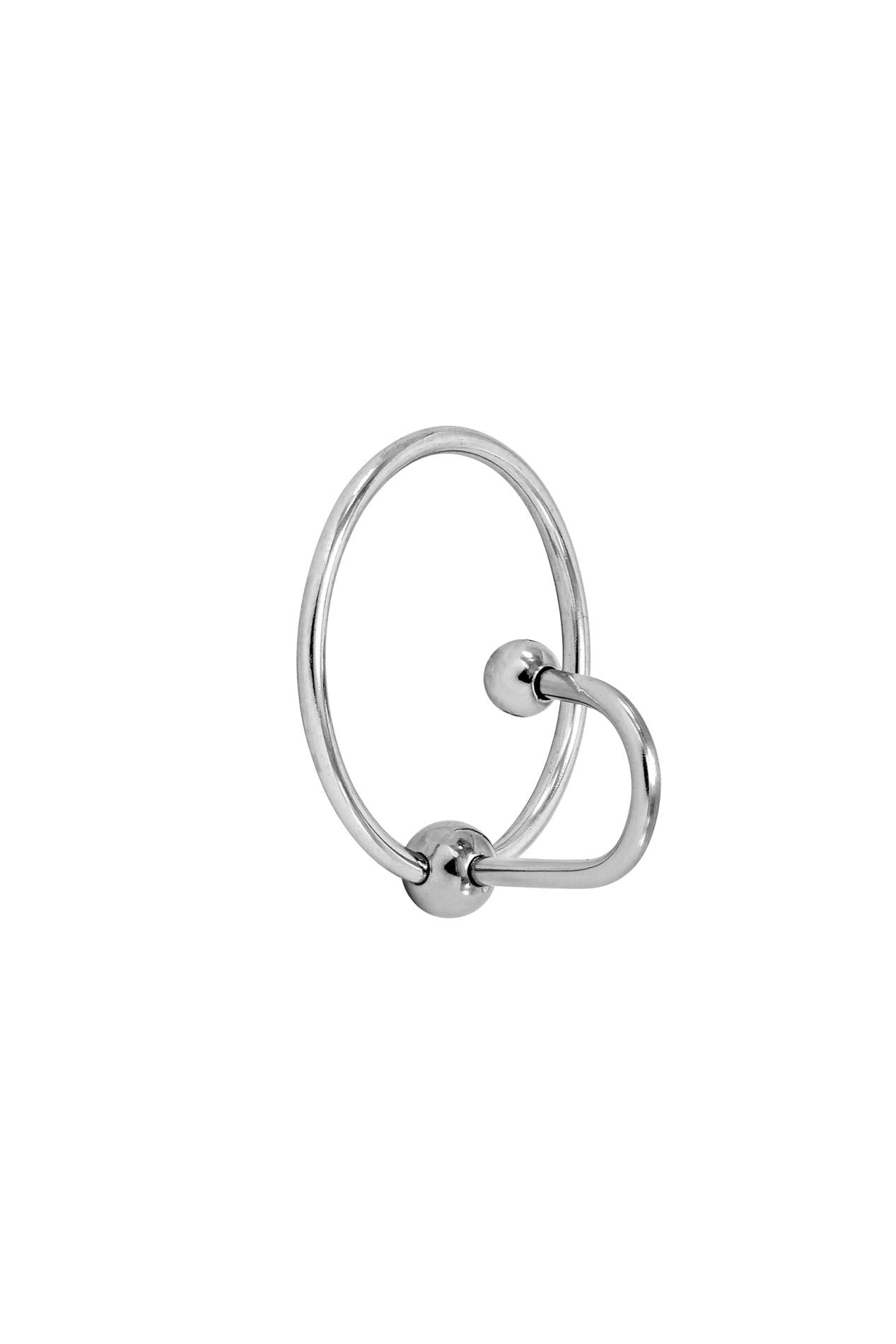 Inel de gland din oțel inoxidabil Torc cu capăt blocat, 40 mm