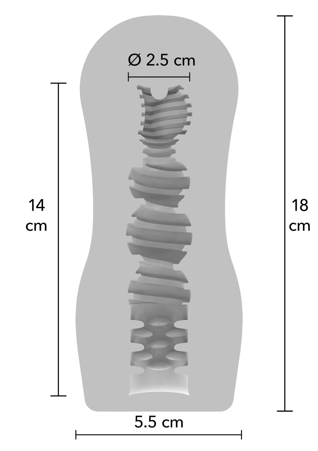 Masturbator cu vid ToyJoy Hero Transparent 18 cm