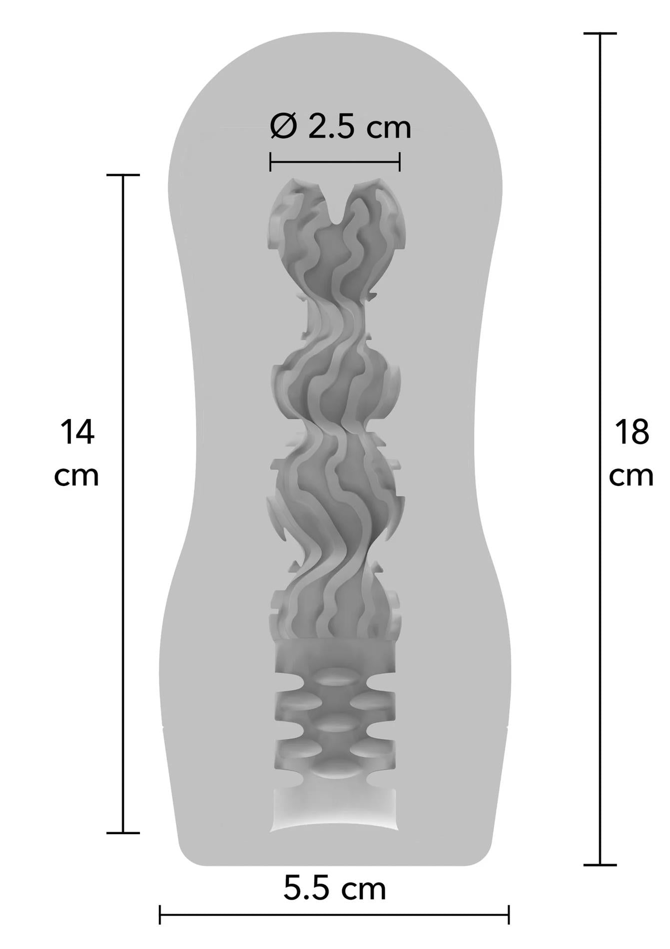 Masturbator cu vid ToyJoy HERO Transparent 18 cm
