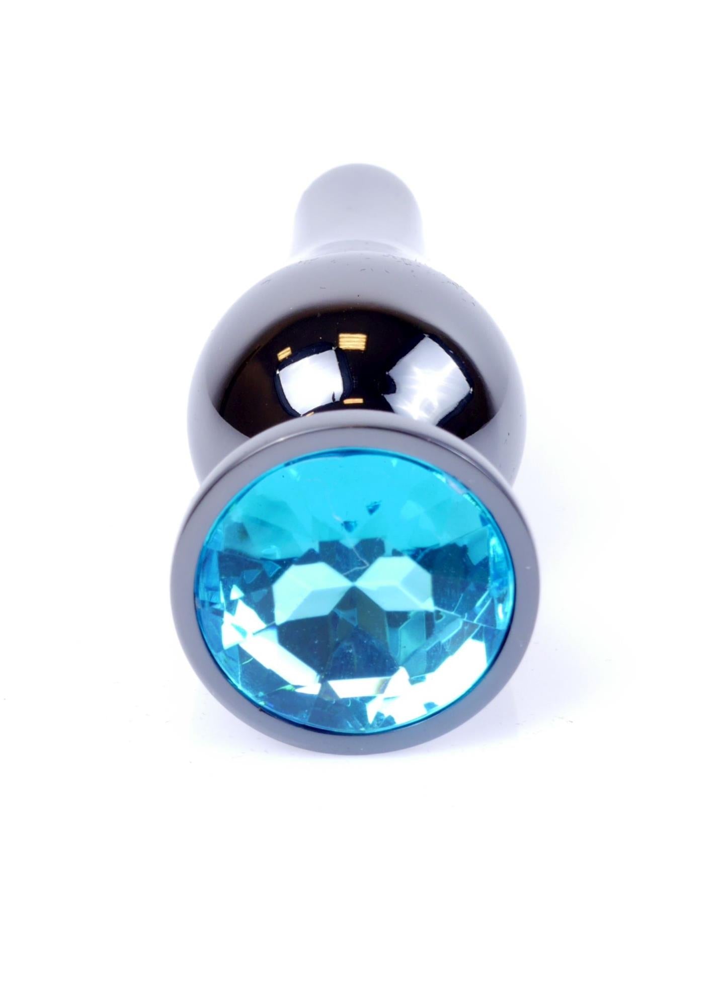 Bijuterii anale din oțel MyLove Toys albastru deschis 9,5 cm
