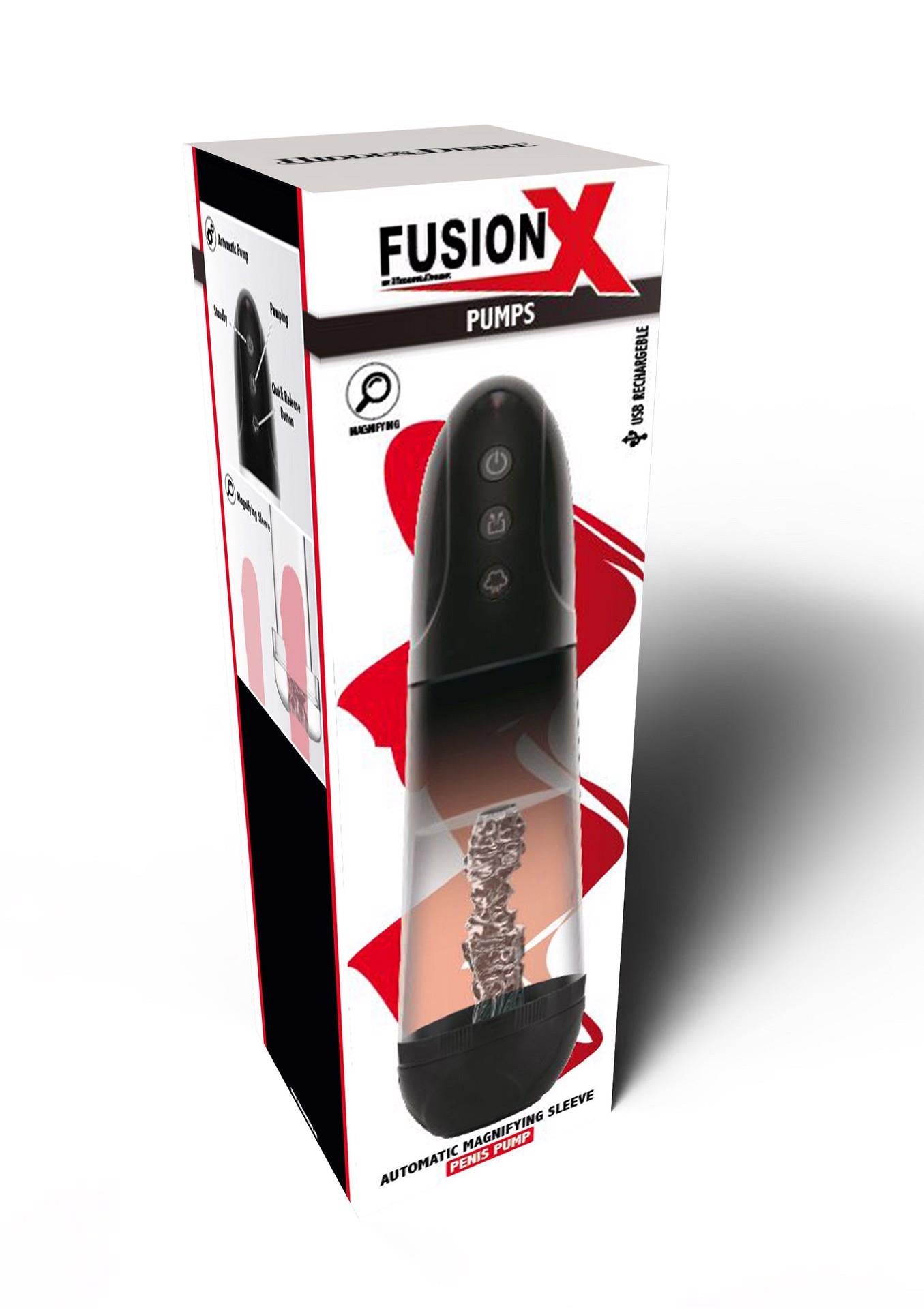 Pompă automată de mărire Fusion X Hidden Desire Neagră