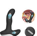 Aparat de masaj pentru prostată Luxury Play USB din silicon, încălzit, cu 7 moduri, negru