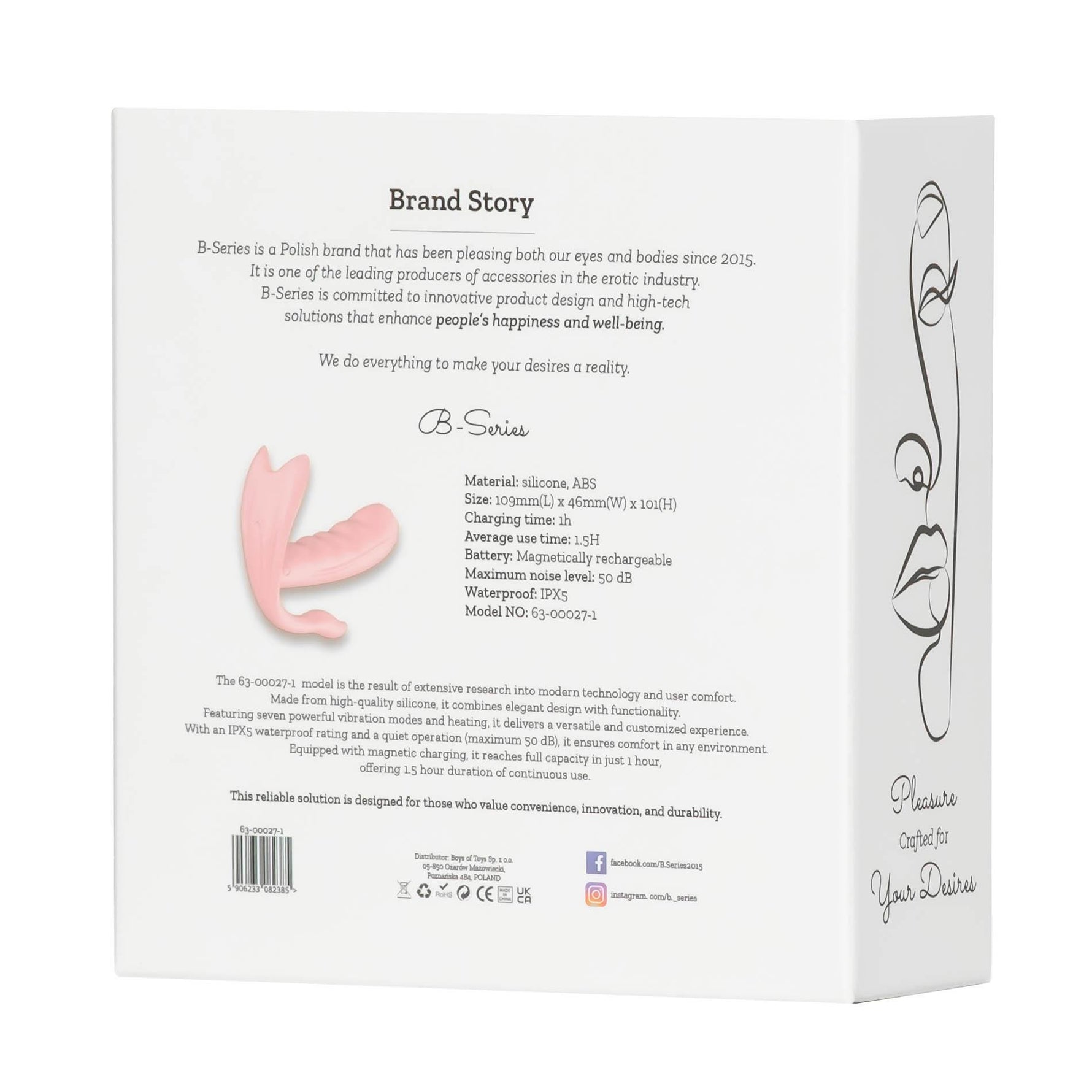 Vibrator încălzit din silicon cu 7 moduri, seria B, aplicație Fox