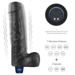 Dildo vibrant realist Lovetoy Real Softee negru USB 25cm