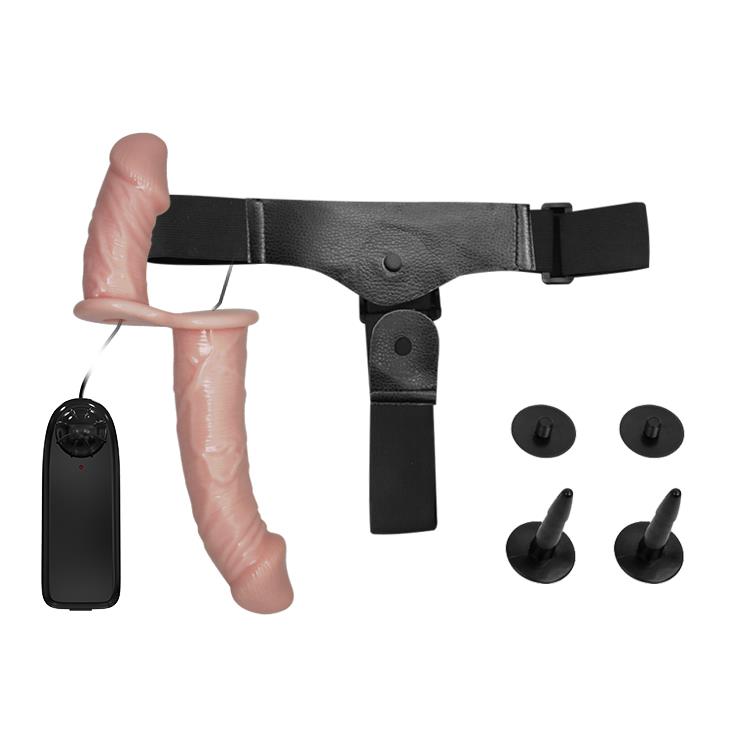 Strap-on Baile Ultra Passionate cu vibrații duble