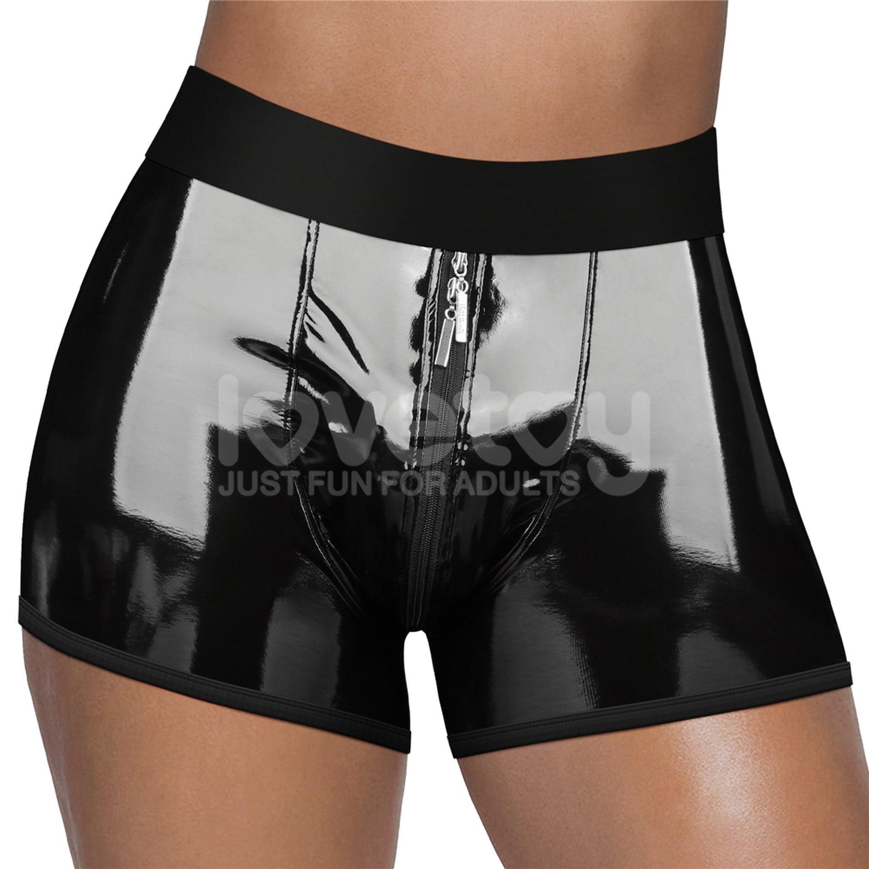 Pantaloni scurți Chic Strap-On (talie 71-79 cm) Negri
