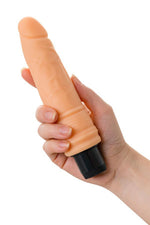 Vibrator realist cu inele, 19 cm, jucării