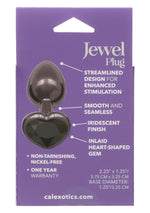 Plug anal Calexotics Crystal Heart, mic, negru