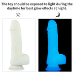 Dildo din silicon Lovetoy Lumino Play, care strălucește în întuneric, 19 cm