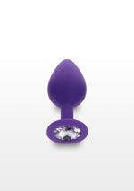 Plug anal Diamond Booty Jewel violet cu cristal 8 cm