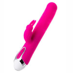 Vibrator iepure JOS BALLE cu bile mobile, silicon, roz, 23 cm