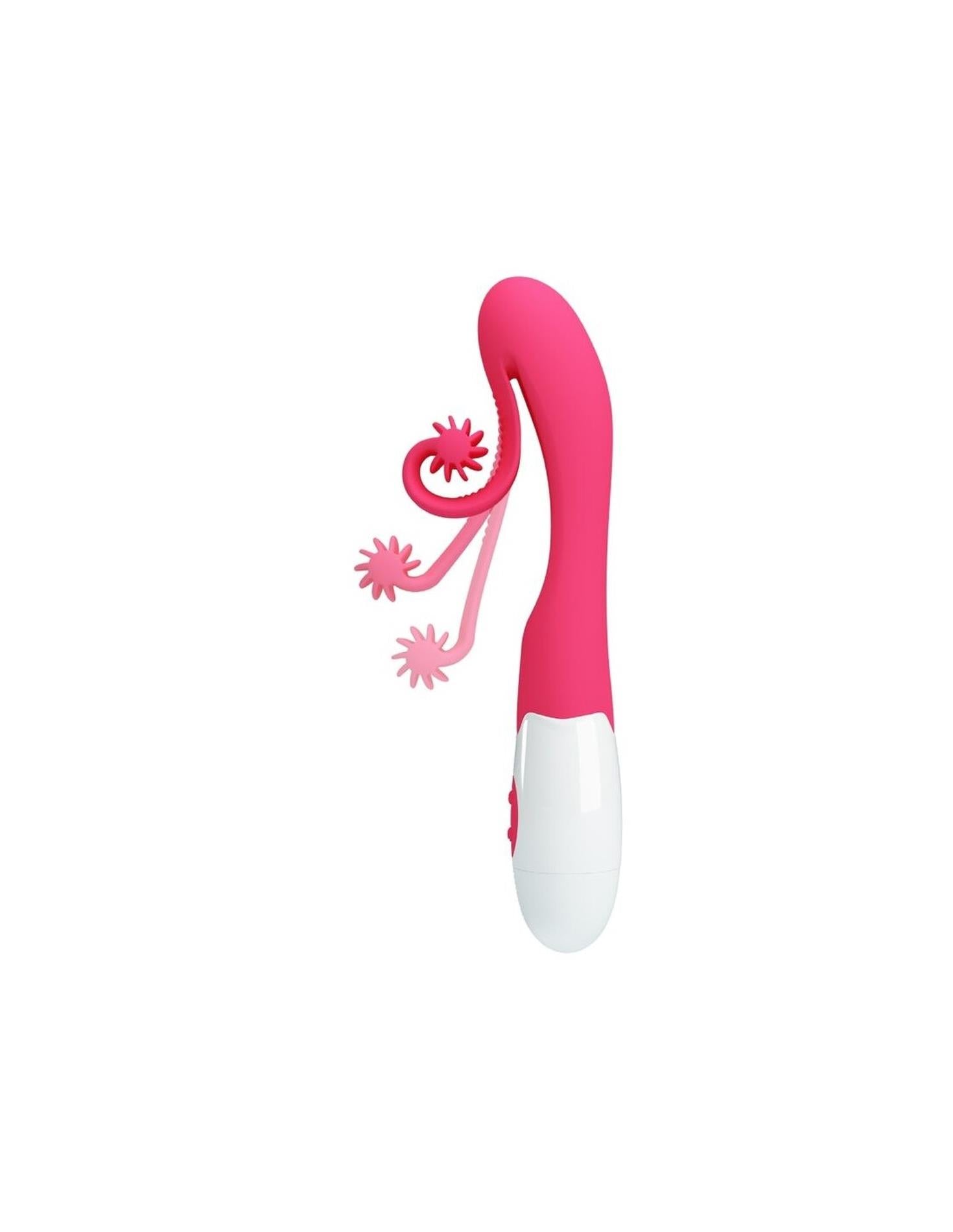 Stimulator Clitoridian din Silicon Pretty Love Romance Roz, 30 Vibrații