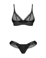 Stelisa Set lenjerie neagră transparent Obsessive S/M