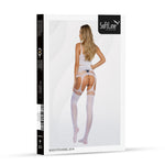 Body-ciorap senzual alb SoftLine 2074 Mărime unică