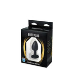 Plug anal Fantasy negru cu diamant alb 7 cm