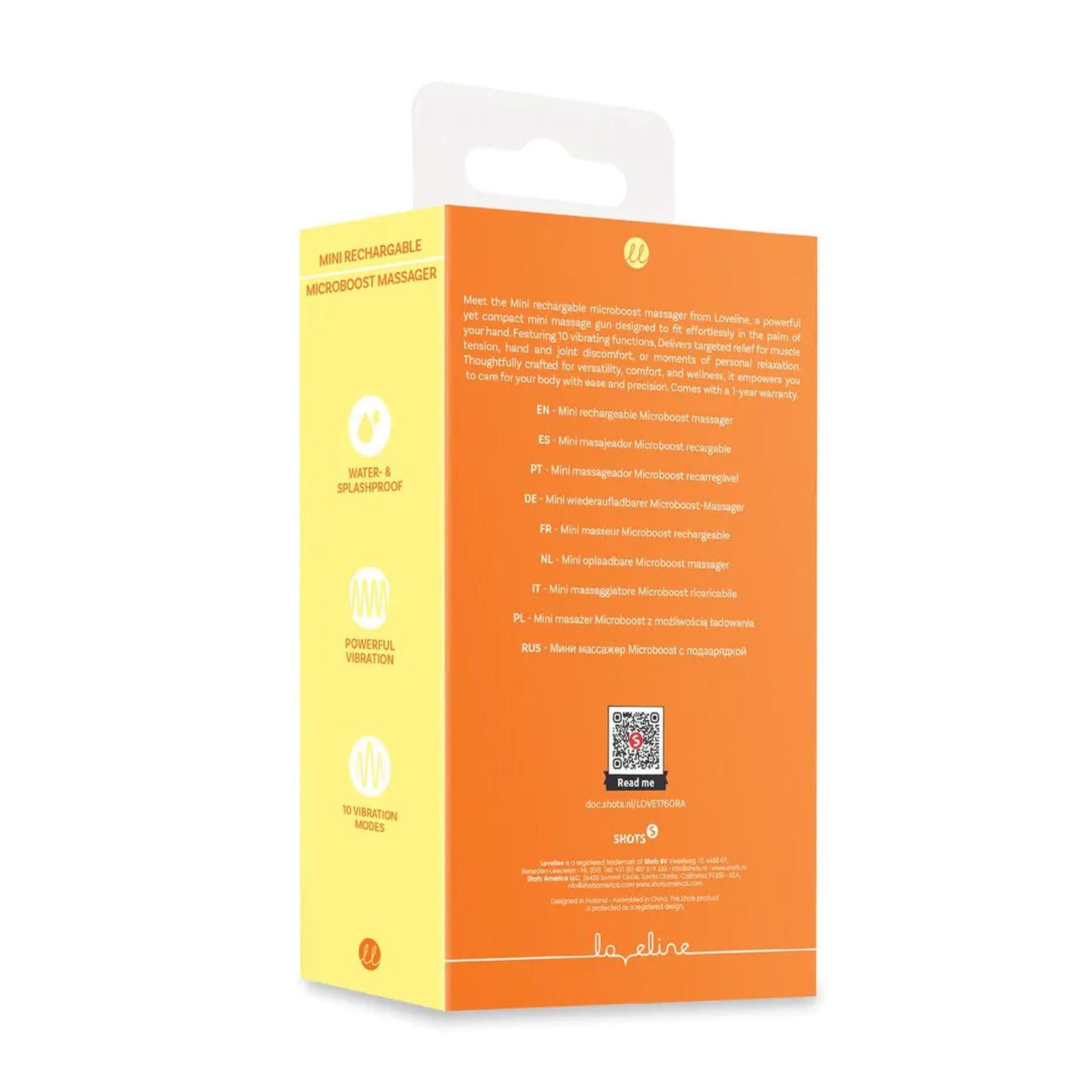 Mini aparat de masaj Microboost reîncărcabil - portocaliu