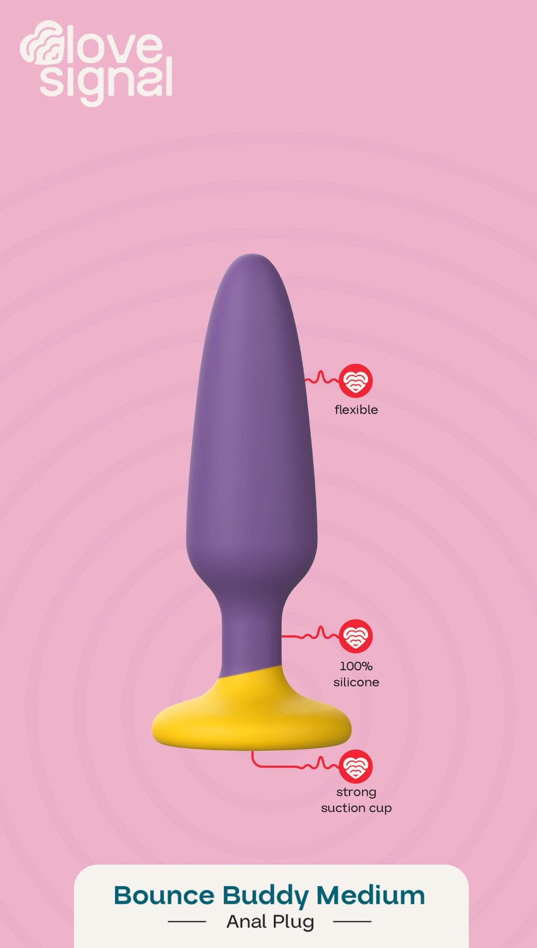 Dop anal din silicon Dream Toys Bounce Buddy Mediu 11 cm