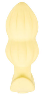 Plug vibrant Cuties din silicon galben, 7 moduri, USB, 8 cm