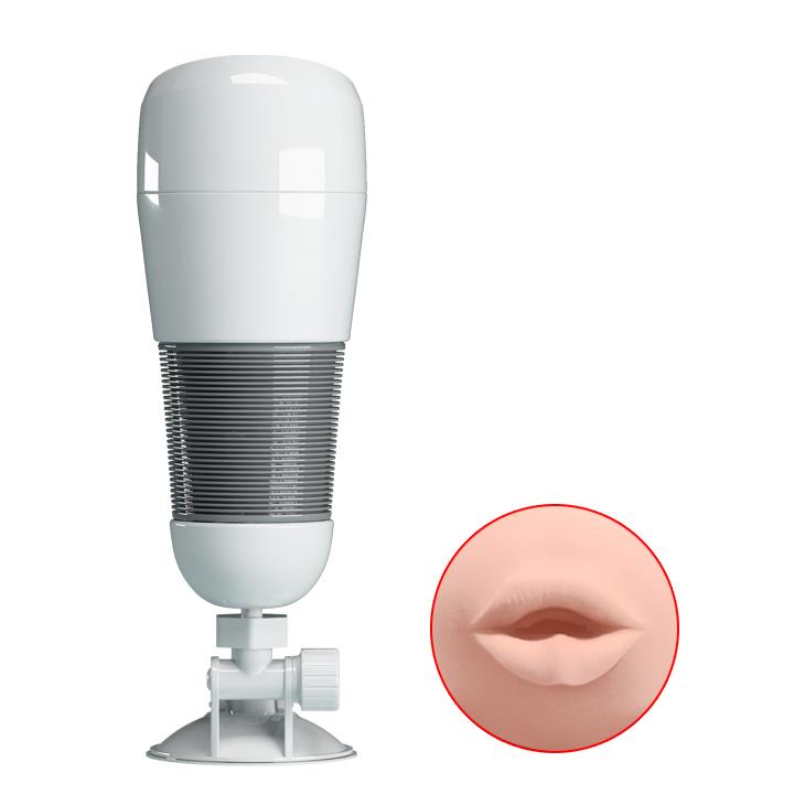 Masturbator vibrant cu bază de aspirație Pretty Love Hedy LR44, culoarea pielii