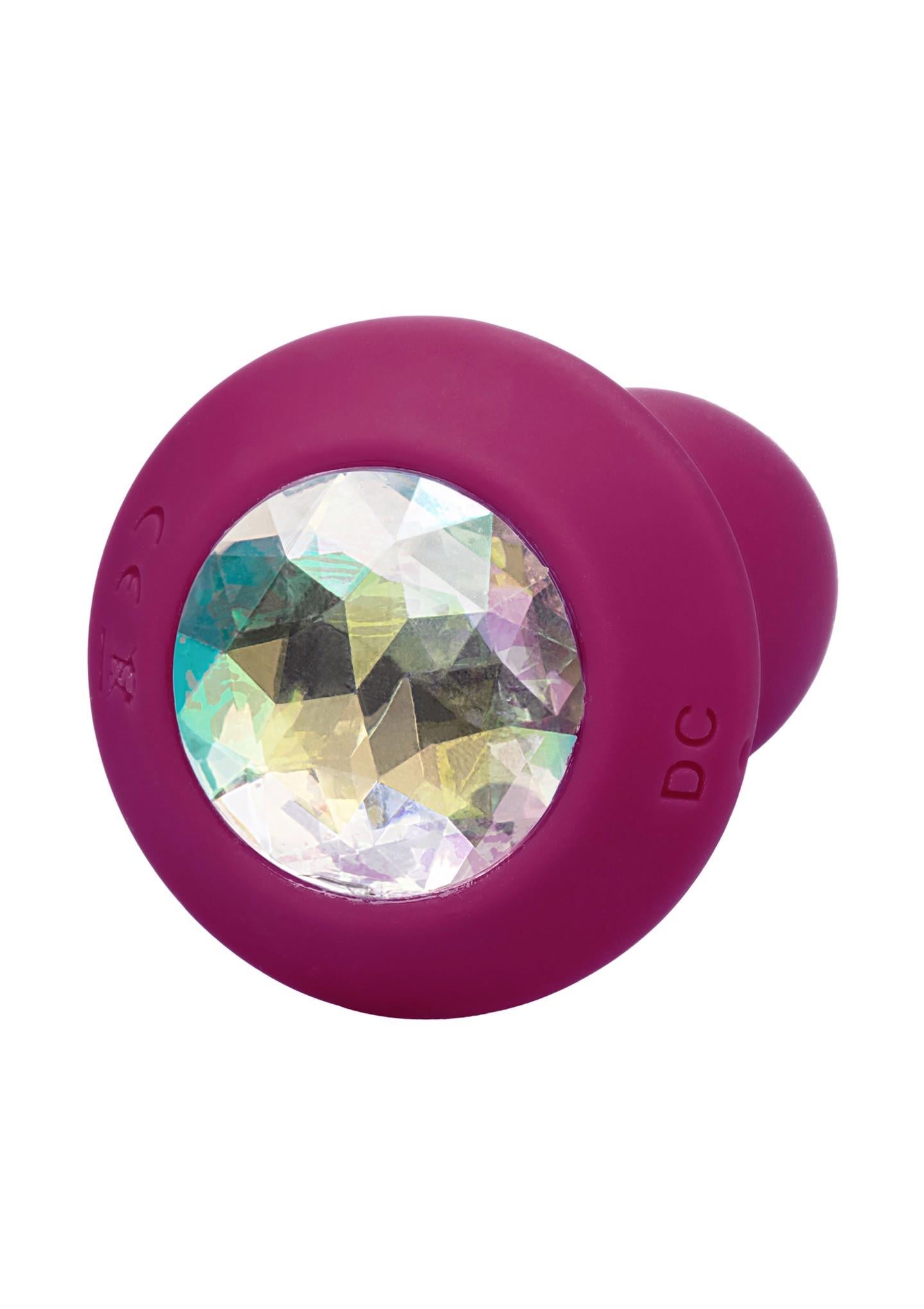 Plug vibrant din silicon Power Gem, violet, 95 cm