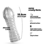 Manșon pentru penis TPE cu buline Crushious 15,5 cm