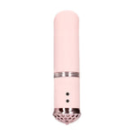Vibrator ruj mini Loveline Luxe din silicon, roz, 10 cm