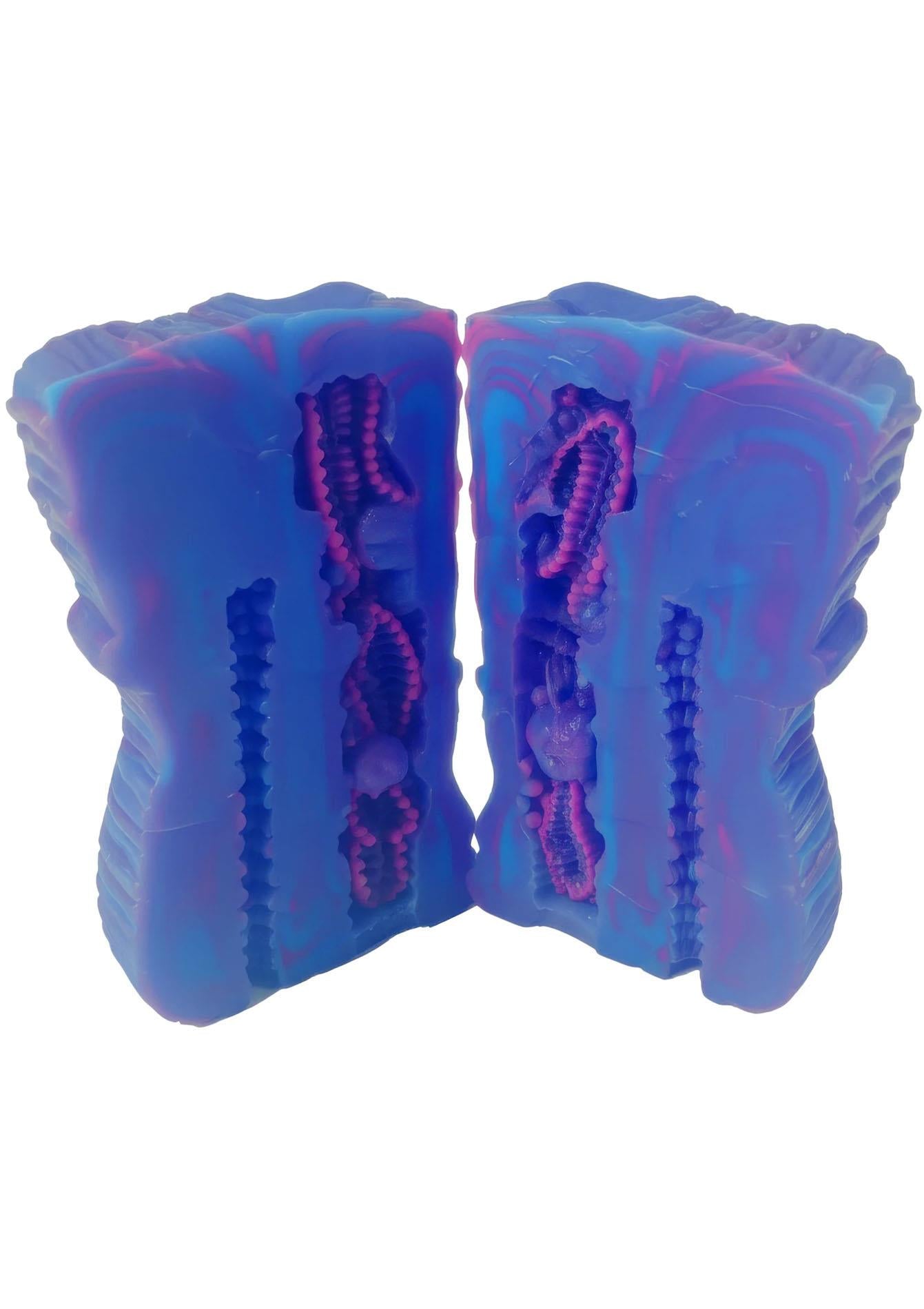 Masturbator din silicon Hidden Desire de la Seahorse, violet, 16-5 cm