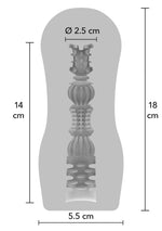 Masturbator cu vid ToyJoy Hero Transparent 18 cm
