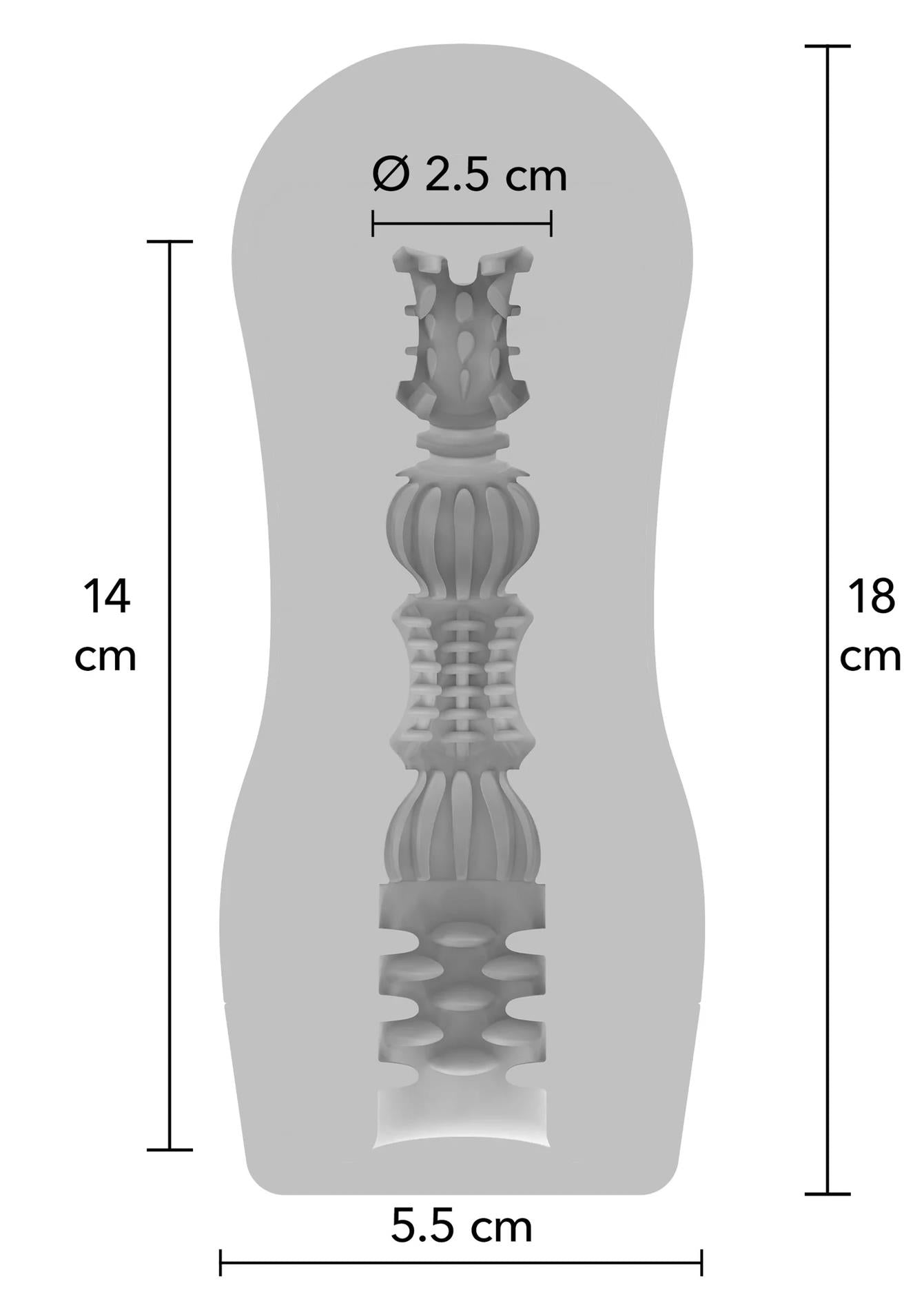 Masturbator cu vid ToyJoy Hero Transparent 18 cm