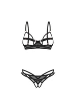 Set lenjerie intimă Euridia open Obsessive negru M/L