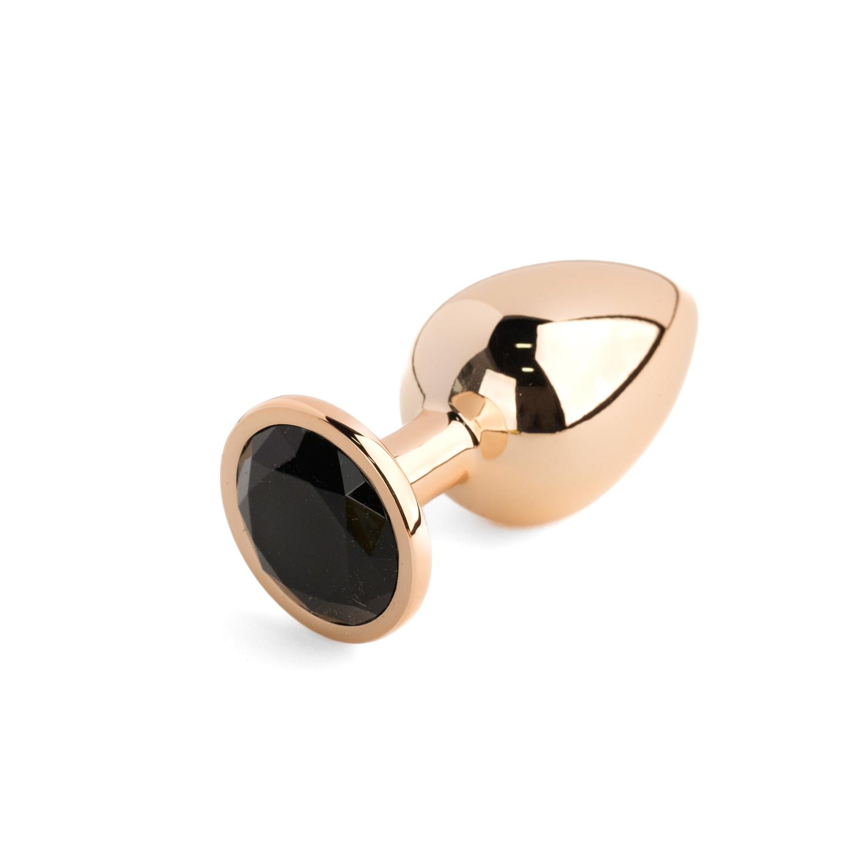 Set de dopuri anale din oțel HeavyFun Red Gold cu cristale