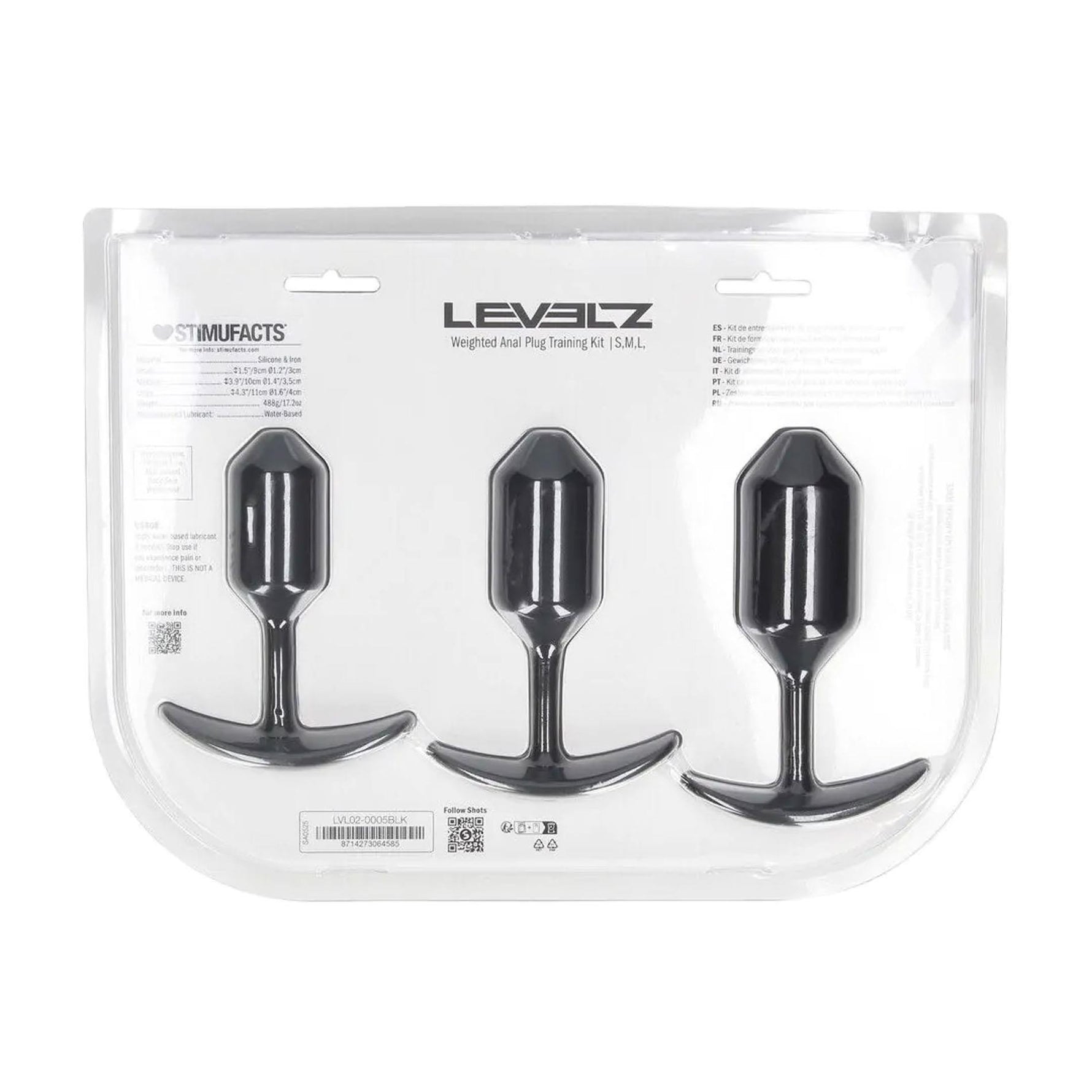 Set de 3 dopuri anale din silicon Levelz, negre