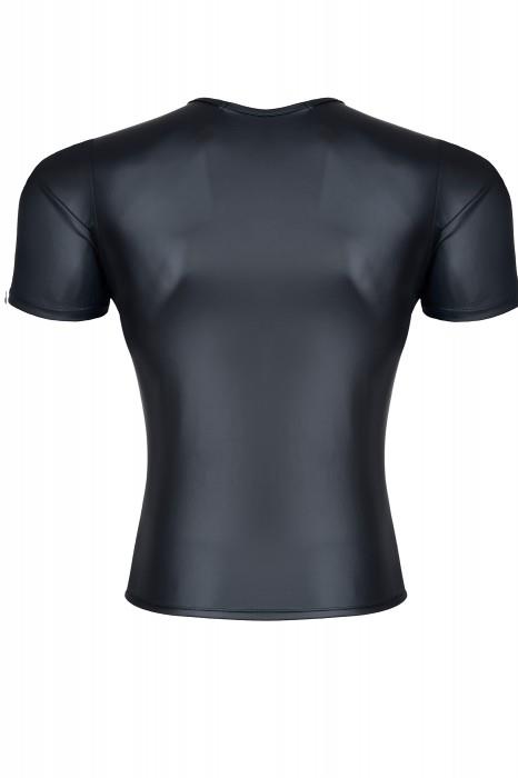 Tricou bărbătesc Regnes Fetish Planet wetlook negru S cu acces la sâni